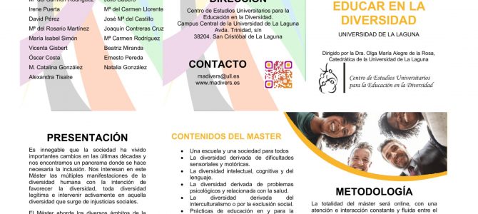 MÁSTER UNIVERSITARIO EDUCAR EN LA DIVERSIDAD